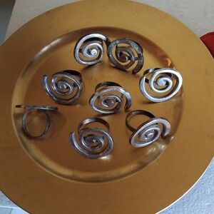 8 vtg napkin rings